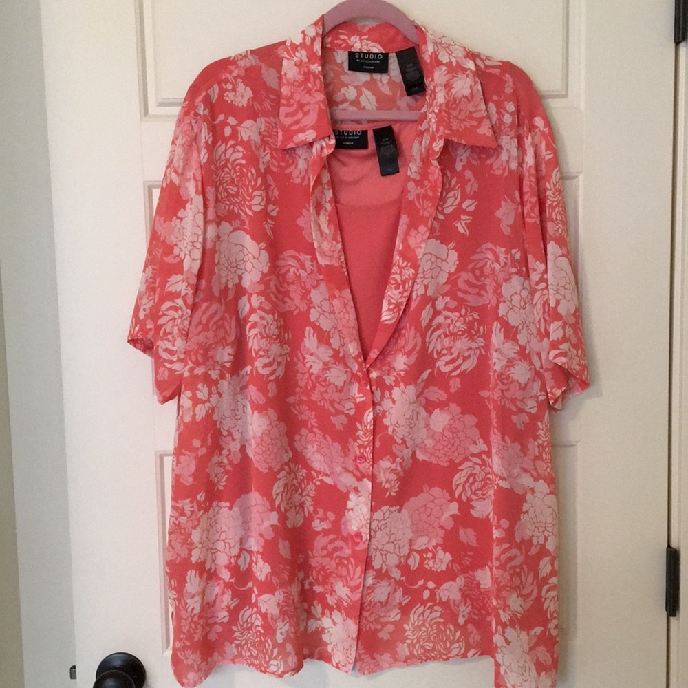 Liz Claiborne Studio Blouse With Attached Tank